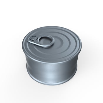 tin can isolated on white background photo