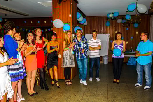 Leherheide Bremerhaven Germany 2010 Young people have a party and dance and laugh Germany. photo