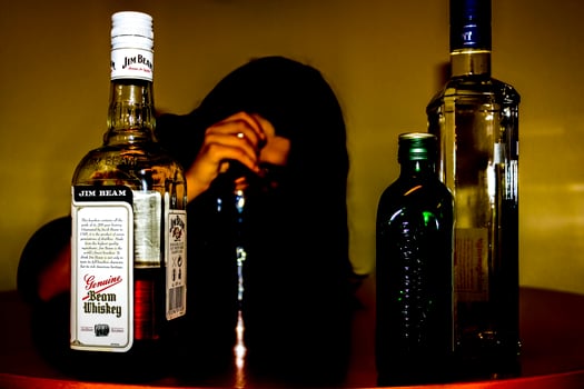 Lehe Bremerhaven Germany 2010 How alcohol cigarettes and drugs destroy your life. photo