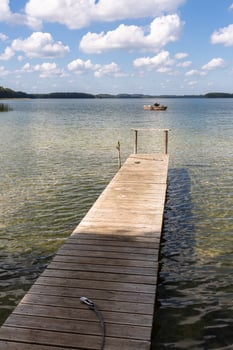 Summer Landscapes by the Lake in Lithuania photo