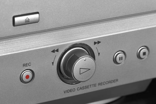 Macro photography of video cassette recorder photo