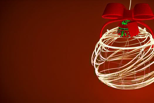 New Year's card. Christmas and New Year poster. Christmas greeting background with christmas decoration. photo