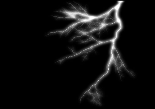 Storm lightning in the sky. Hurricane, typhoon, tornado, storm. photo