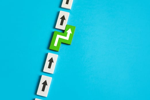 Achieve more by going beyond. Think atypically, look for new approaches and opportunities. Make an fast career, have an advantage. Take initiative. Willfulness and confidence in success. Advance ahead photo
