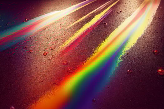 pour thick split colorful paint liquid,3d render photo