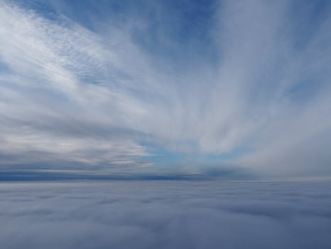 Most Beautiful High Angle Footage of Winter Clouds over the British City of England photo