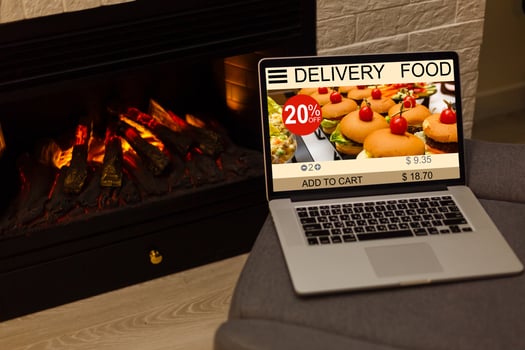Food Delivery Fast Food sushi Obesity Concept photo