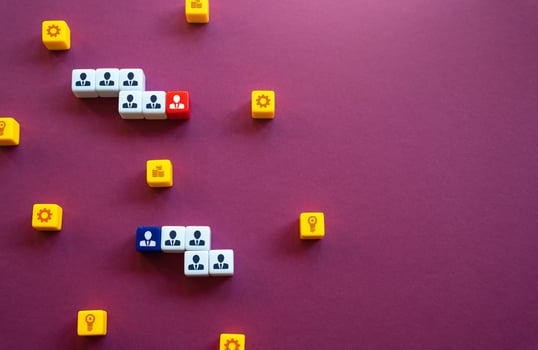 Teams compete for funds and technologies. Looking for funds. Financing and sponsorship. Lead your business to success. Snake game concept. Competitions with competitors. Become the biggest. photo