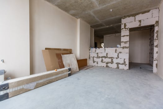Renovation interior. 3D render photo