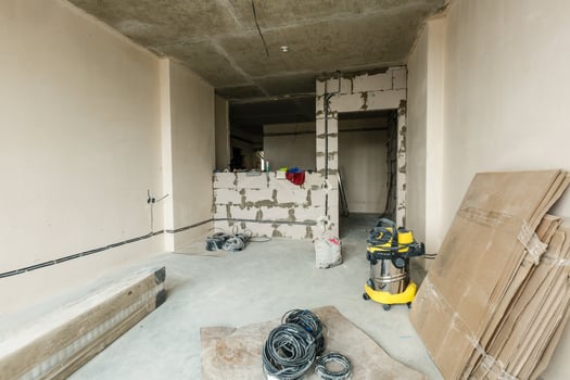 Interior of a house under construction. Renovation of an apartment photo
