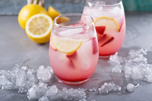 Strawberry lemonade with rose water photo