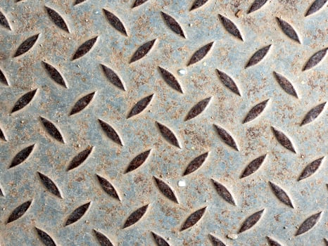 Metal non slip floor with raised pattern photo