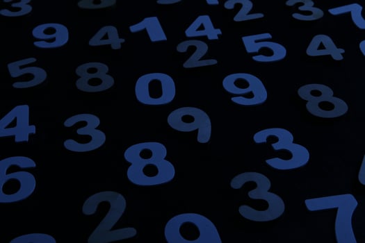 Background of numbers. from zero to nine. Numbers texture. Finance data concept. Mathematic. Seamless pattern with numbers. financial crisis concept. Business success. photo