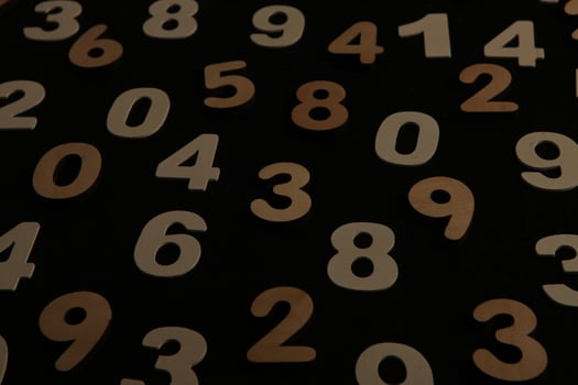 Background of numbers. from zero to nine. Numbers texture. Finance data concept. Mathematic. Seamless pattern with numbers. financial crisis concept. Business success. photo