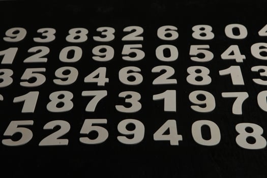 Background of numbers. from zero to nine. Numbers texture. Finance data concept. Mathematic. Seamless pattern with numbers. financial crisis concept. Business success. photo