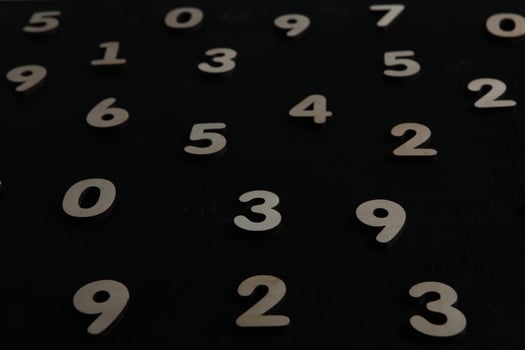 Background of numbers. from zero to nine. Numbers texture. Finance data concept. Mathematic. Seamless pattern with numbers. financial crisis concept. Business success. photo