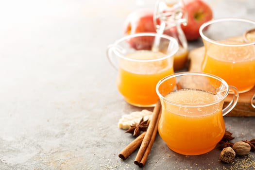 Fall apple cider with warm spices photo