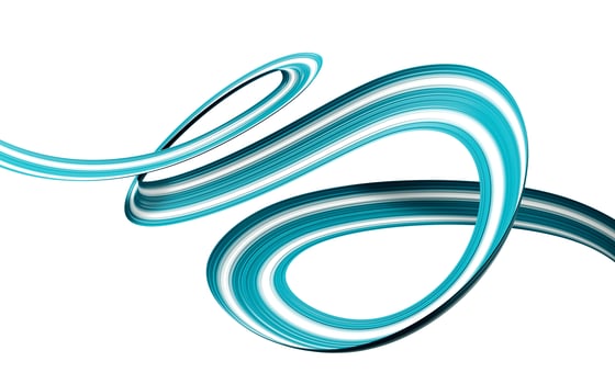 Teal ribbon awareness on a white background. Symbolic Post Traumatic Stress Disorder - PTSD. 3d illustration. photo