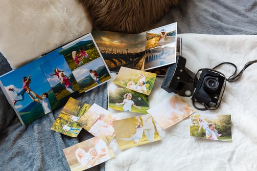 Luxury white leather wedding photo album and photo book