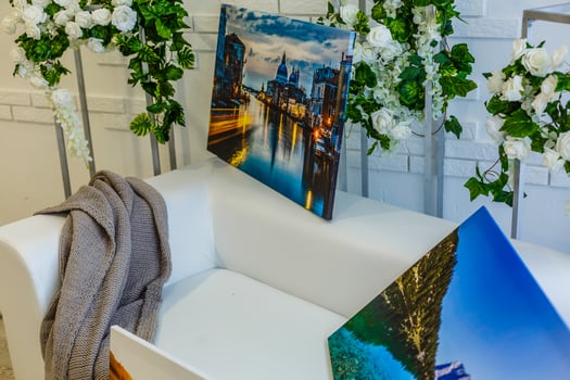 Modern lliving room interior with Cliffs of Moher canvas on the wall - it is my photo available in shutterstock gallery