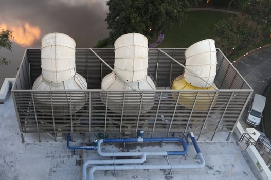 cooling tower on the rooftop outdoor photo