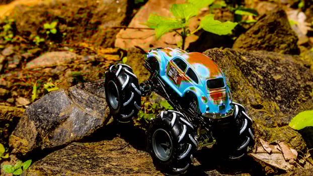 Minahasa, Indonesia  saturday, 10 December 2022, Amazing Monster Off-road Car Toy photo