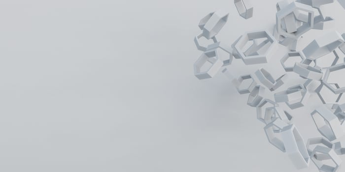 3D Rendering of white background with hexagon shape photo