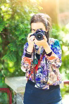 Girl casual style photographer photo