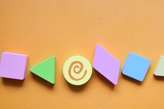 Geometric shapes for games and children learning. photo