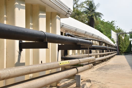Gas pipelines for industrial plants photo