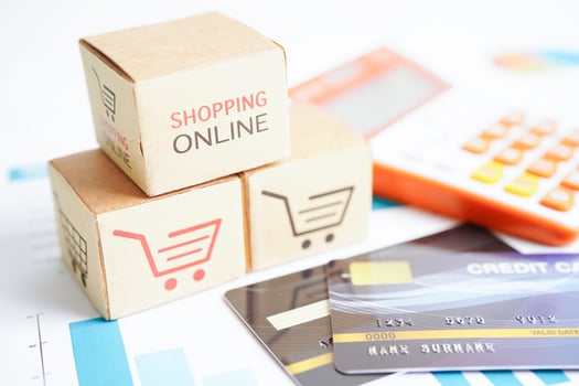 Credit card with password key lock and US dollar banknote money, security finance business concept. photo