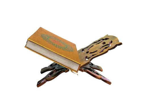 holy book quran on white background photo