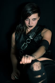 Dark goth girl photo