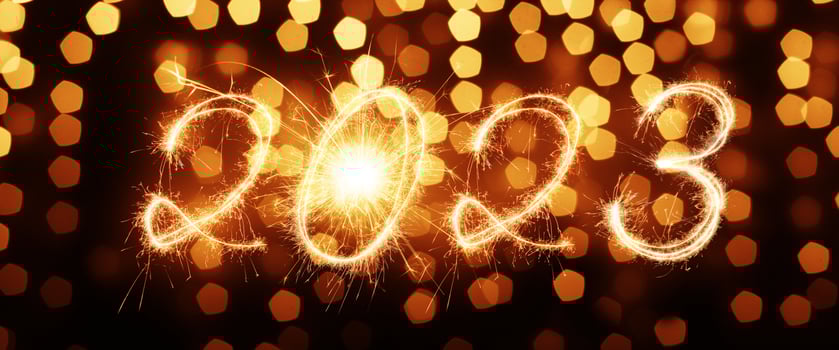 Happy New Year Background. Start to 2023. 3D illustration photo