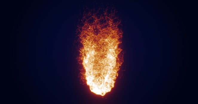 Abstract orange flame glowing burning bonfire fire glowing with magical energy on a dark background. Abstract background photo