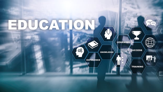 Education, Learning, Study Concept. apacity development. Training personal development. Mixed media business photo