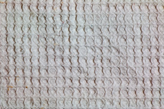 White cotton waffle fabric texture as background photo