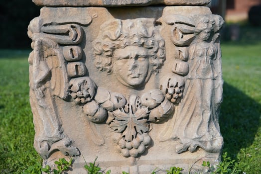Sarcophagus in Aphrodisias Ancient City in Aydin, Turkiye photo
