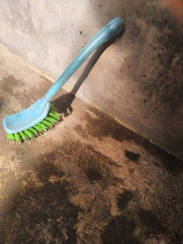 brush to clean the floor of the house photo