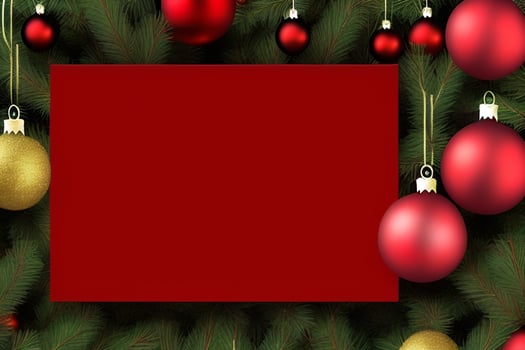 Christmas concept. Decorated Christmas Tree Near Fireplace at Home. photo