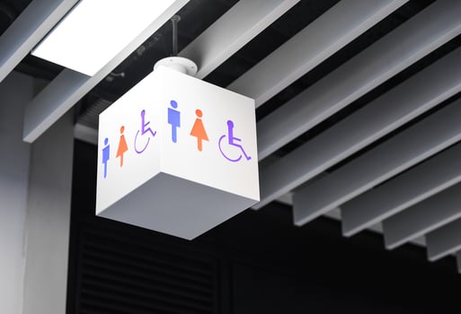 Toilet sign in the public photo
