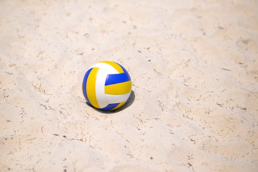 volleyball on the sand photo