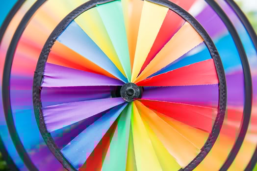 Colorful pinwheel are  spinning photo