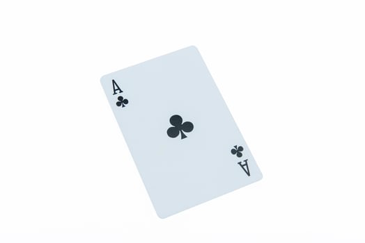 ACE-poker cards on white background photo