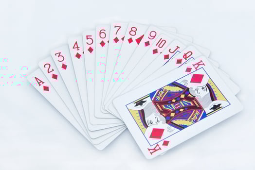 poker cards on white background photo
