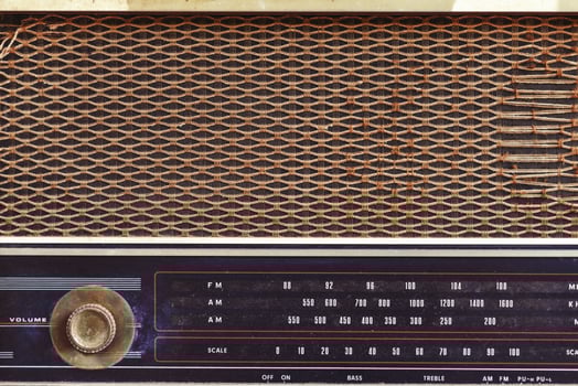 Close-up Old retro radio photo
