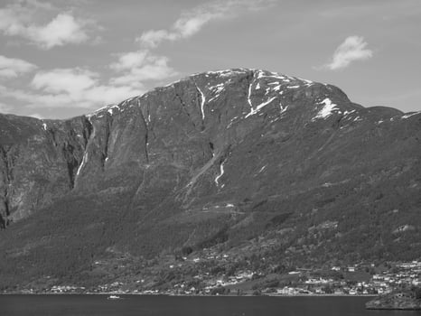 flam and the aurlandsfjord in norway photo