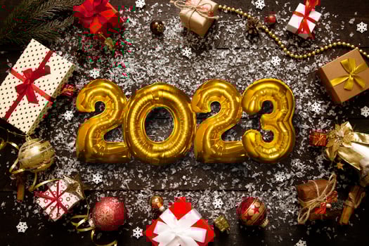 Happy New Year Background. Start to 2023. 3D illustration photo