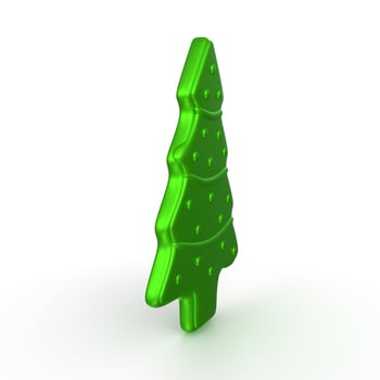 Christmas tree isolated on background photo