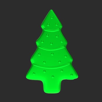 Christmas tree isolated on background photo